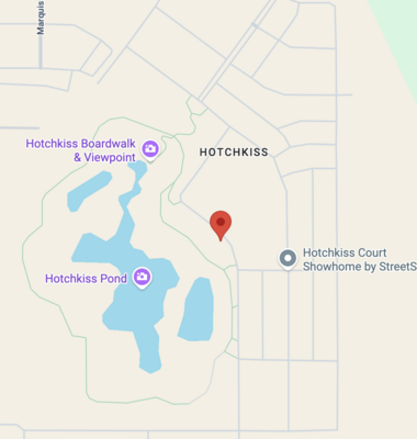 Map to Hotchkiss Registered Massage Therapy in Calgary, Alberta